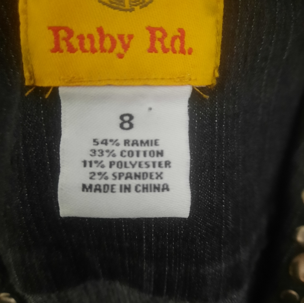 Ruby Rd. Size 8 Denim Graphite jacket - Picture 3 of 4